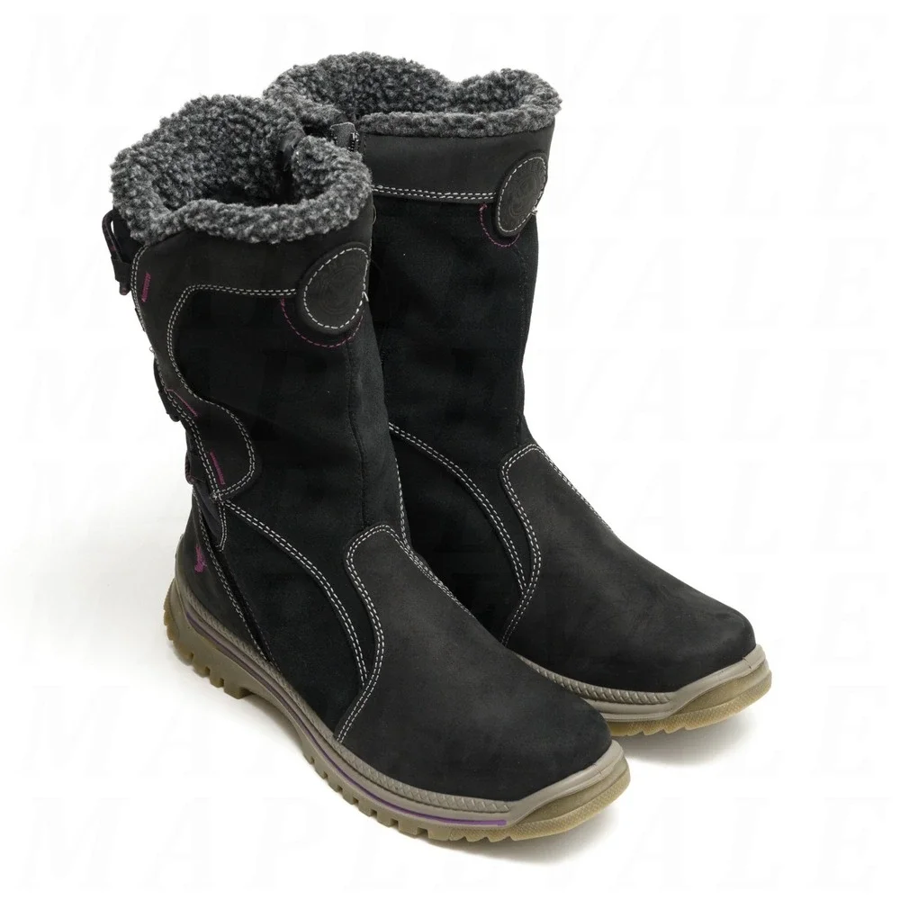 Santana Canada Mayer 2 Womens US Sz 11 / EU 42 Black Leather Winter Snow Boots